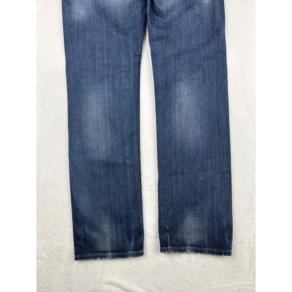 True Religion Men's 36x36 Jeans Dark Skinny Washed Distressed Denim